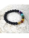 Bracciale 7 Chakra e pietra lavica