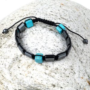Armband aus Hämatit und Türkis