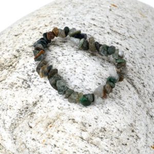 Armband aus Moosachat Chips