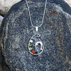 Anhänger 'Delfin' 7 Mineralien