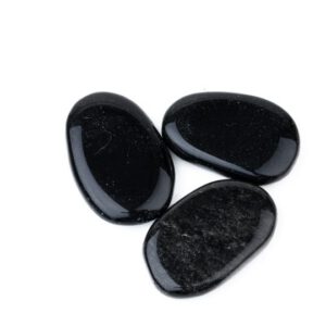 Schwarze polierte Obsidian
